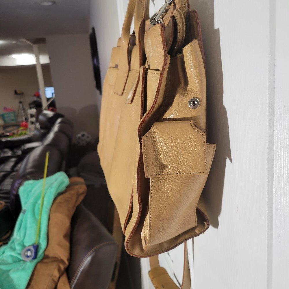 Wilsons Leather Tan Leather Laptop Tote Briefcase - Picture 3 of 9